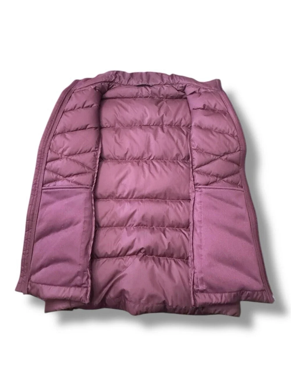 The North Face Burgundy Goose Down Puffer Vest Full Zip 550 Fill Women’s Size M